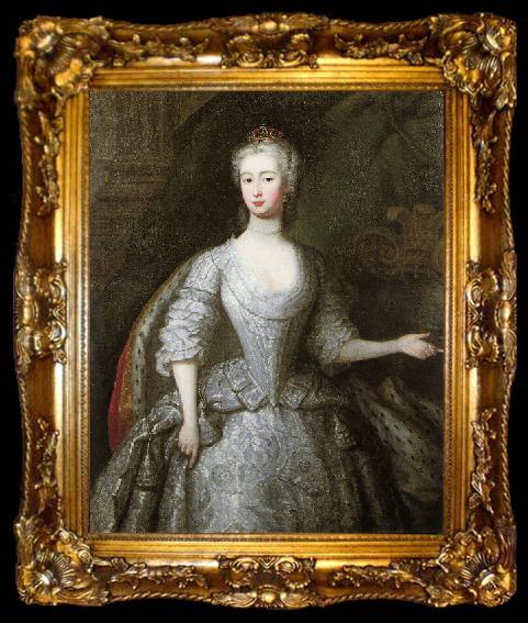 framed  unknow artist Augusta of Saxe-Gotha, Princess of Wales, ta009-2